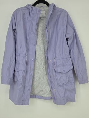 Old Navy Lavender Hooded Trench Coat